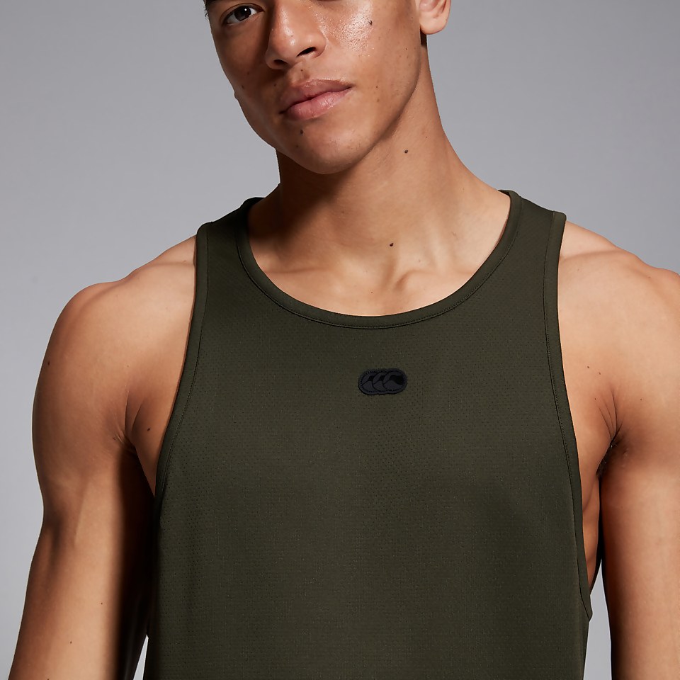 MENS VAPODRI SINGLET GREEN