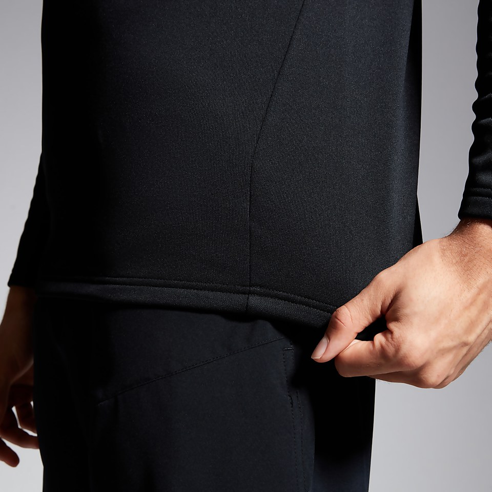 MENS 1/4 ZIP FLEECE BLACK/WHITE
