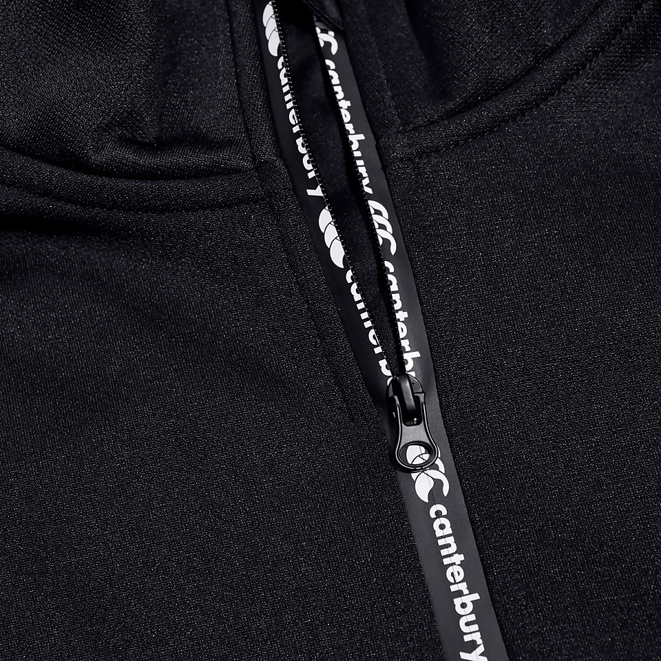 MENS 1/4 ZIP FLEECE BLACK/WHITE