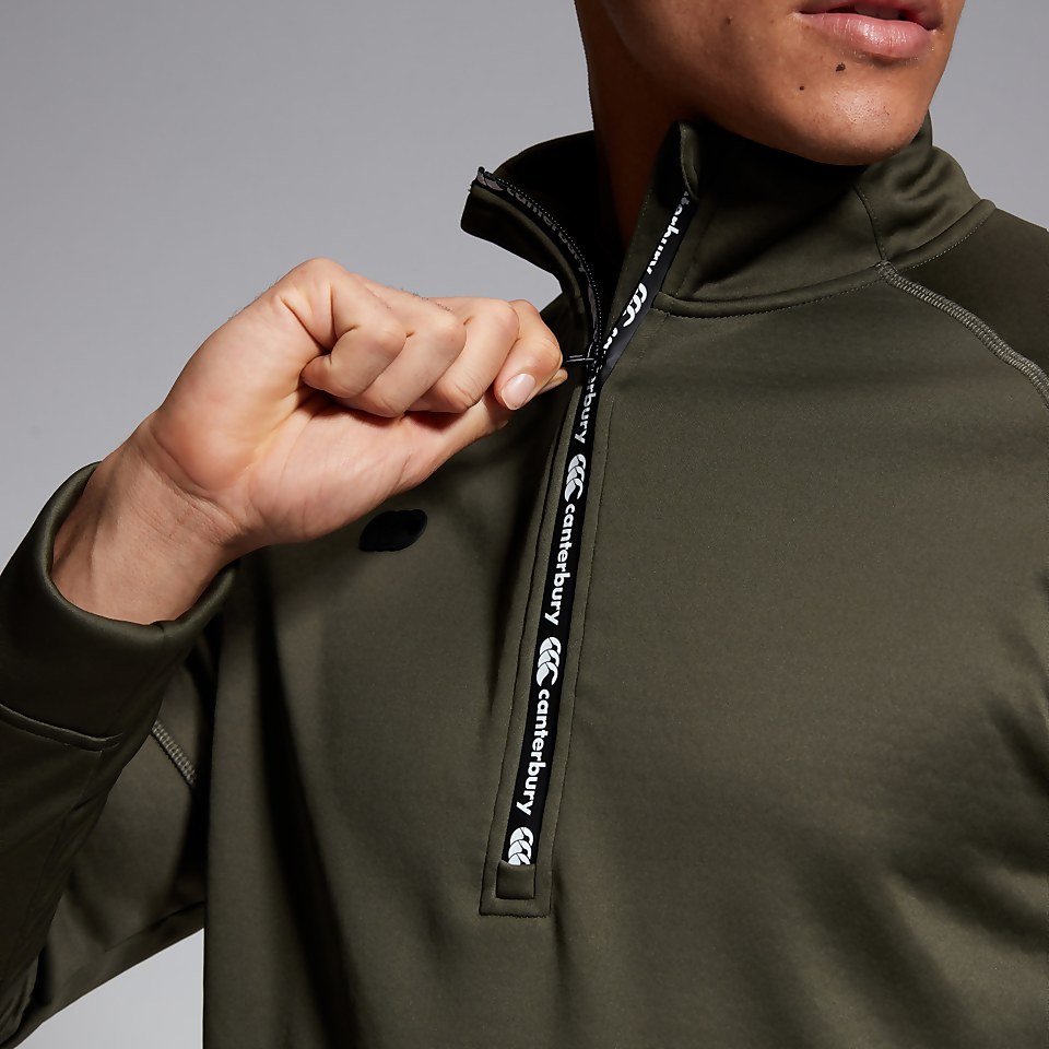 MENS 1/2 ZIP THERMOREG FLEECE GREEN