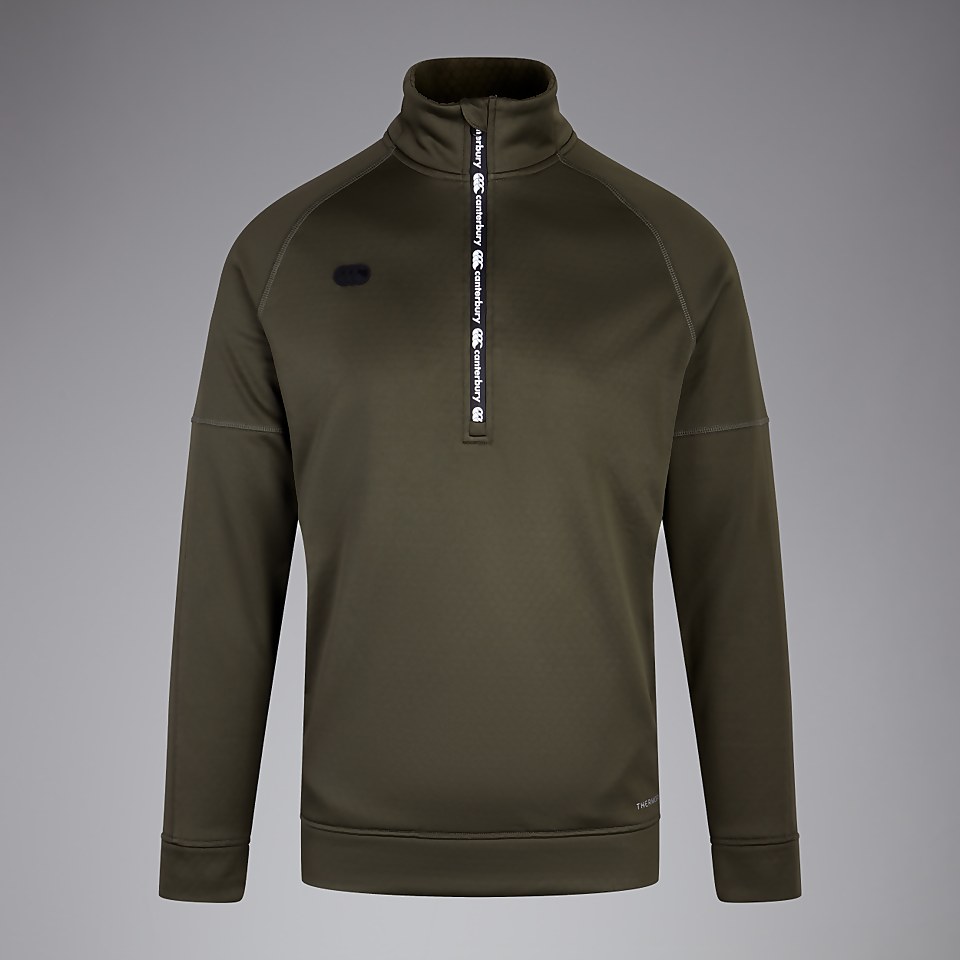 MENS 1/2 ZIP THERMOREG FLEECE GREEN