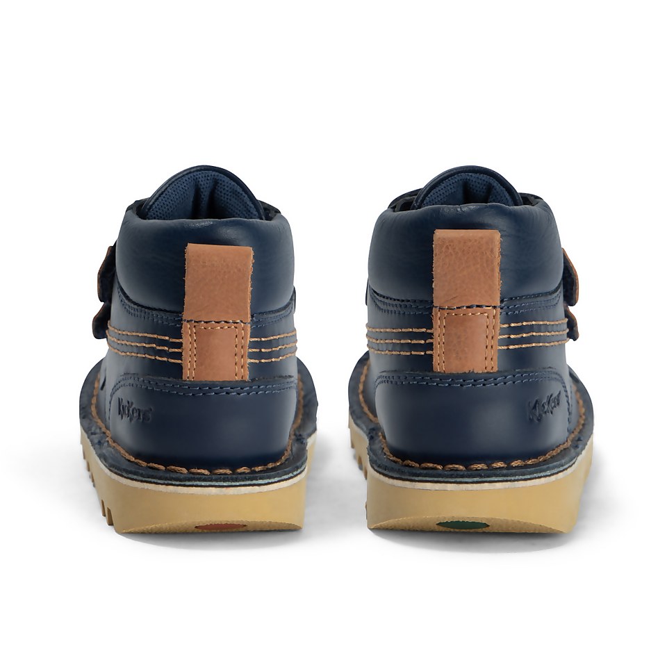 Infant Boys Kick Hi Vel Roll Leather Navy
