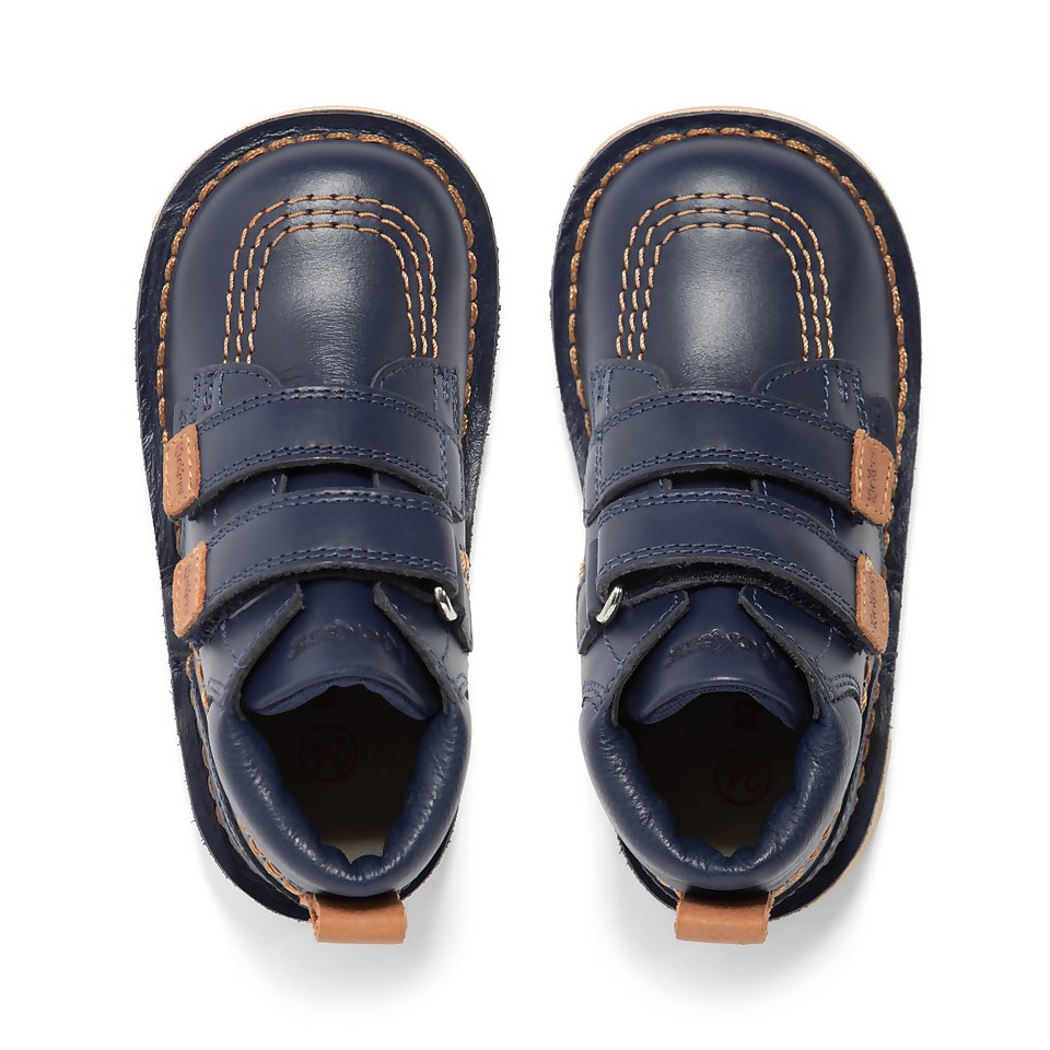 Infant Boys Kick Hi Vel Roll Leather Navy