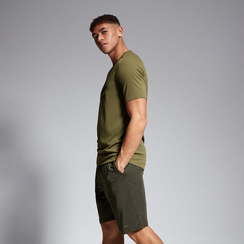 MENS CORE VAPODRI LARGE LOGO TEE GREEN