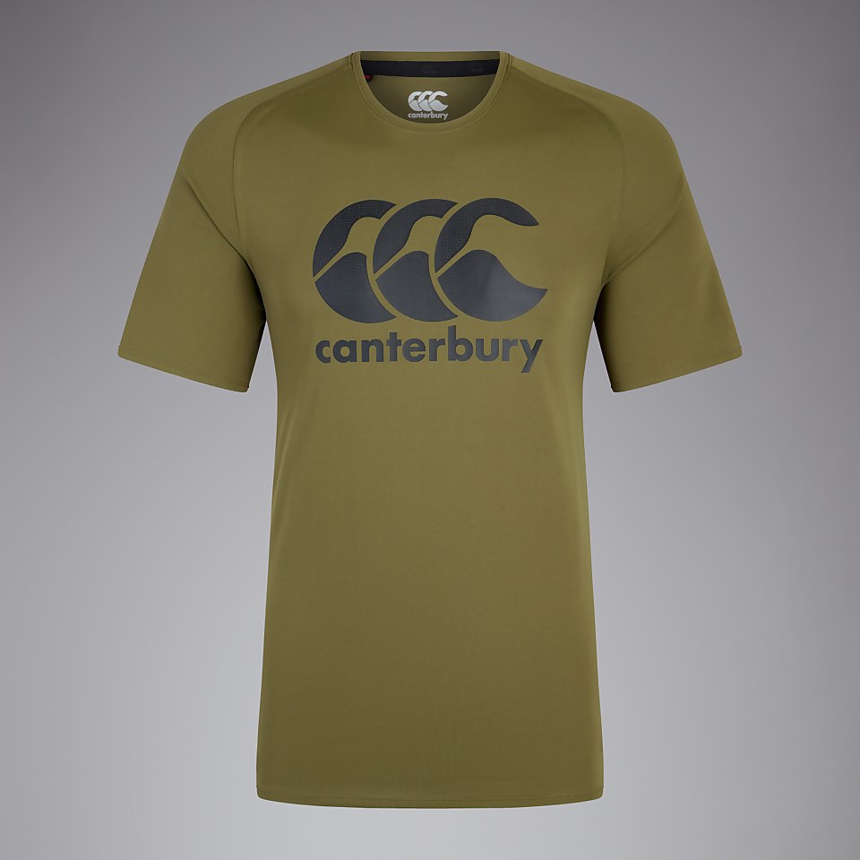 MENS CORE VAPODRI LARGE LOGO TEE GREEN