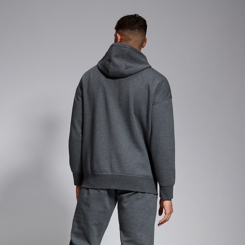 MENS OVERSIZE HOODY GREY MARL