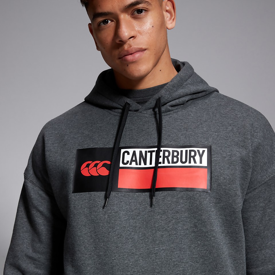 MENS OVERSIZE HOODY GREY MARL