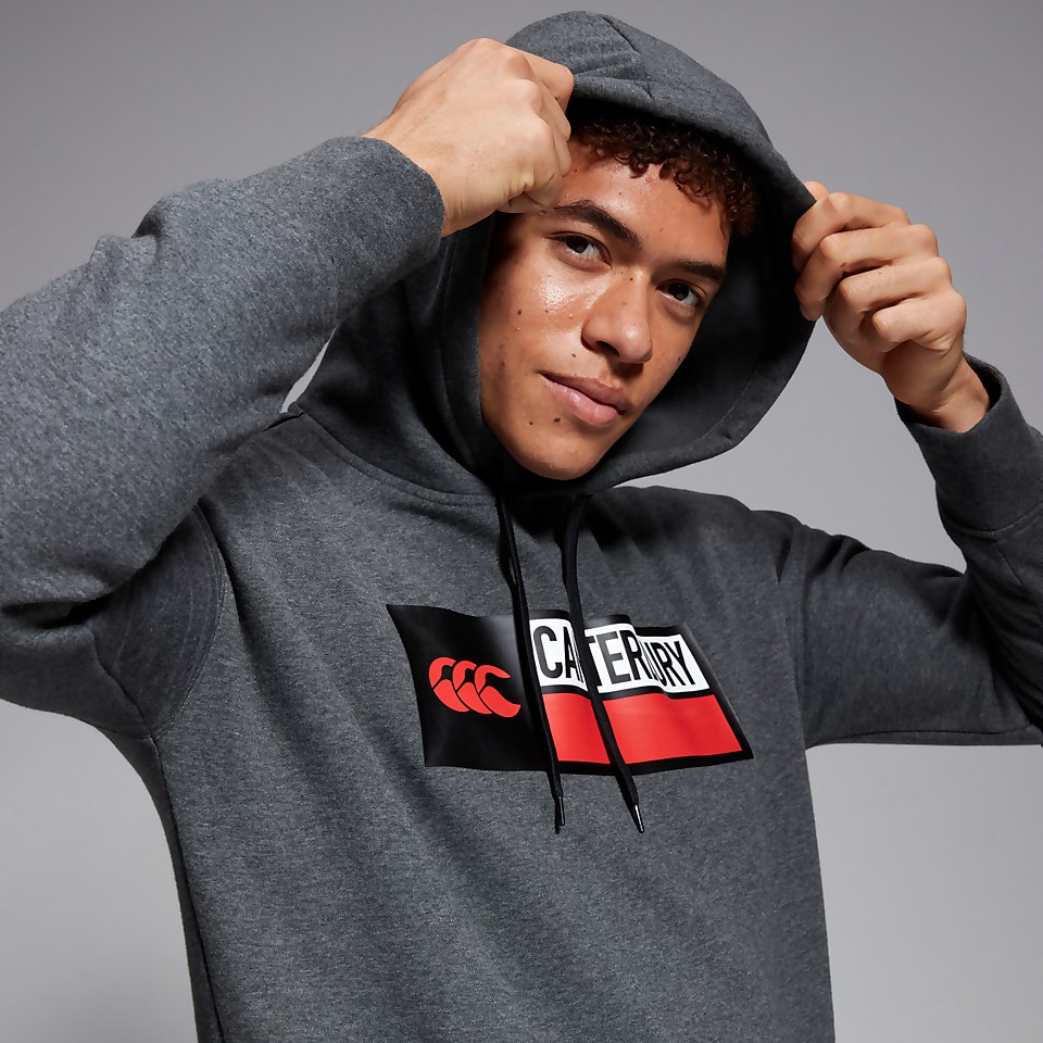 MENS OVERSIZE HOODY GREY MARL