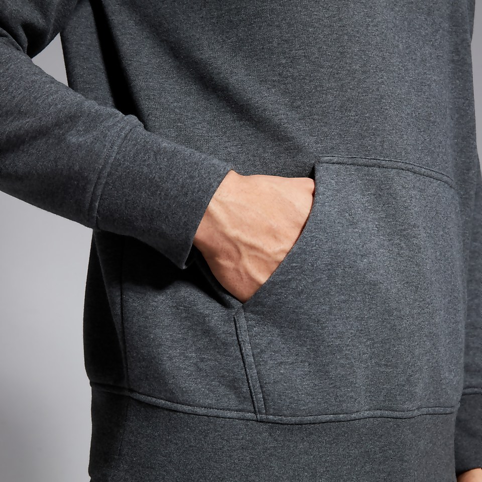 MENS OVERSIZE HOODY GREY MARL