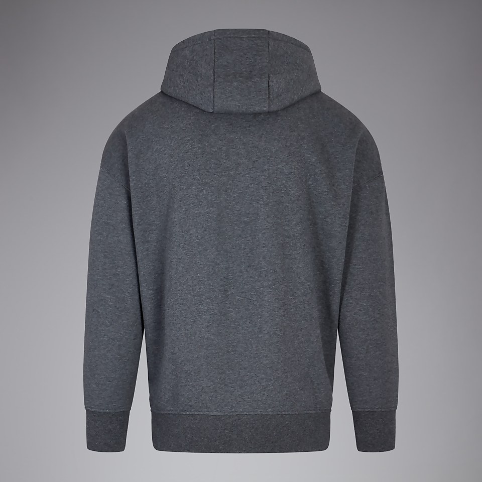 MENS OVERSIZE HOODY GREY MARL