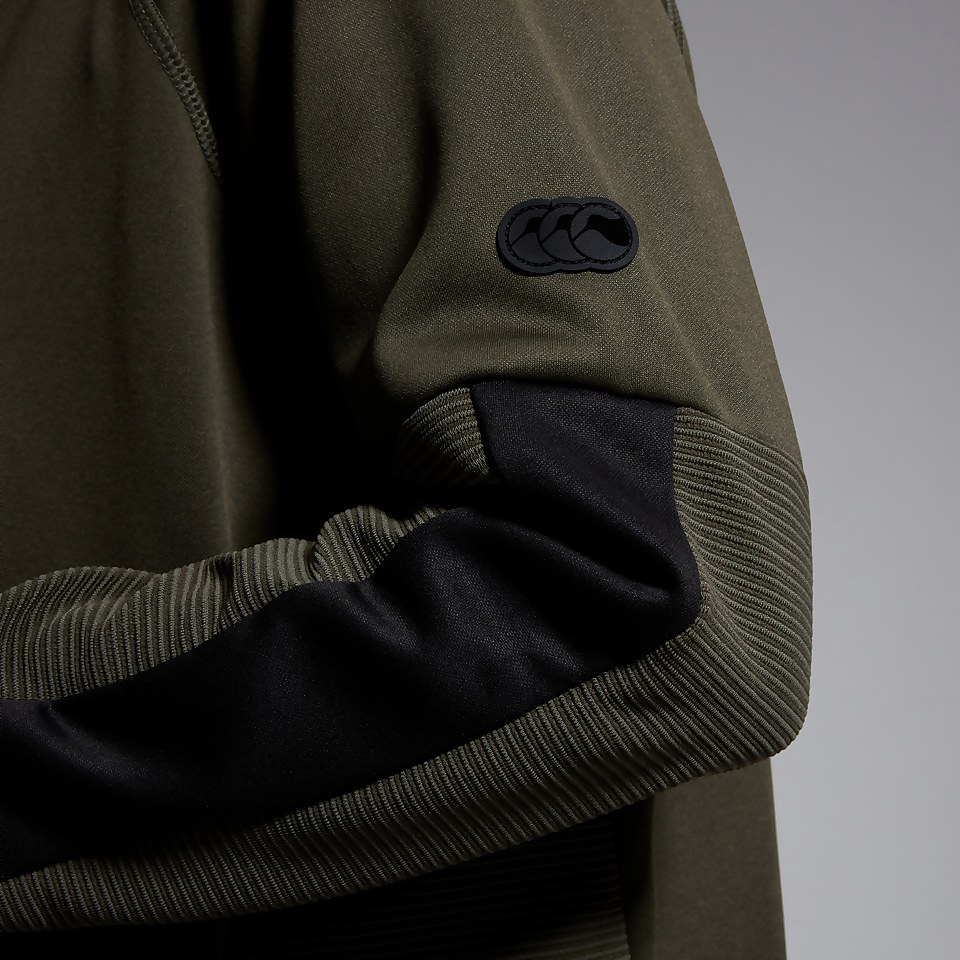 WOMENS OVERHEAD 1/4 ZIP TRAINING HOODY GREEN