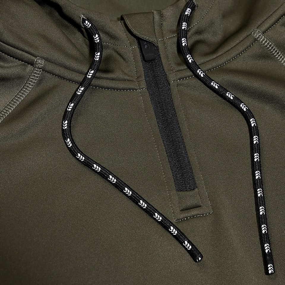 WOMENS OVERHEAD 1/4 ZIP TRAINING HOODY GREEN