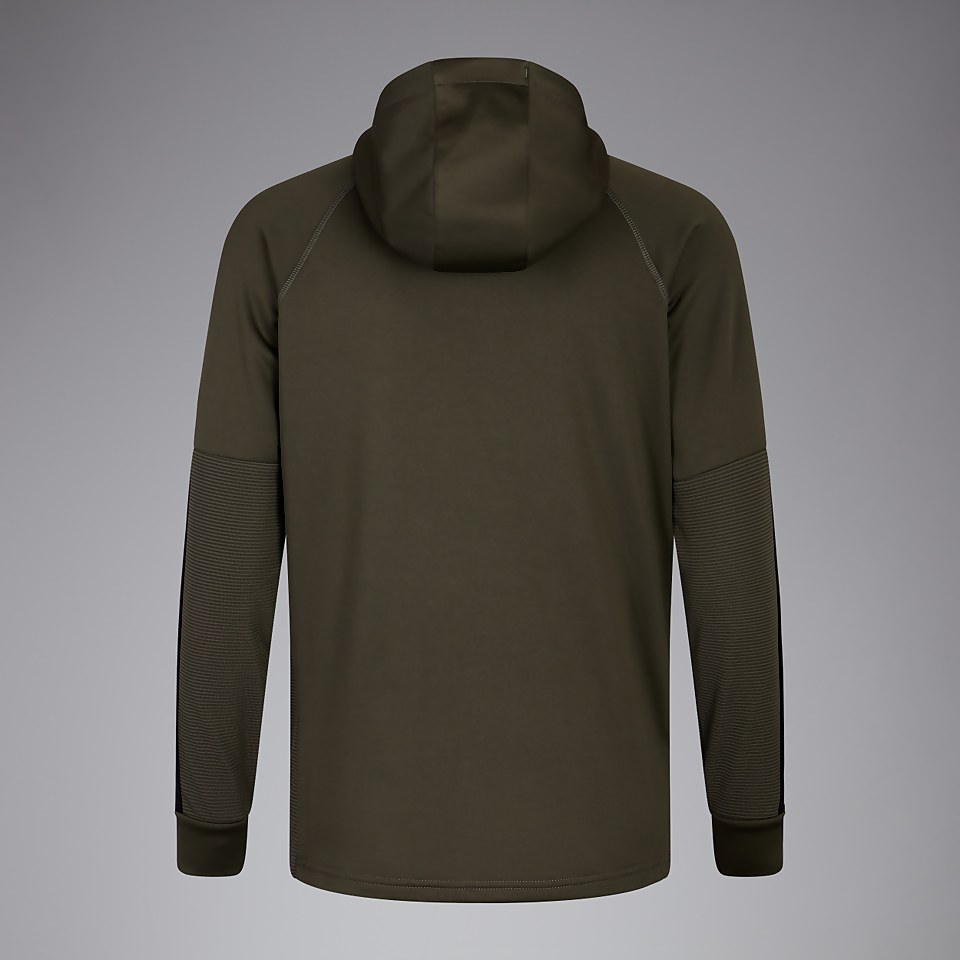 WOMENS OVERHEAD 1/4 ZIP TRAINING HOODY GREEN