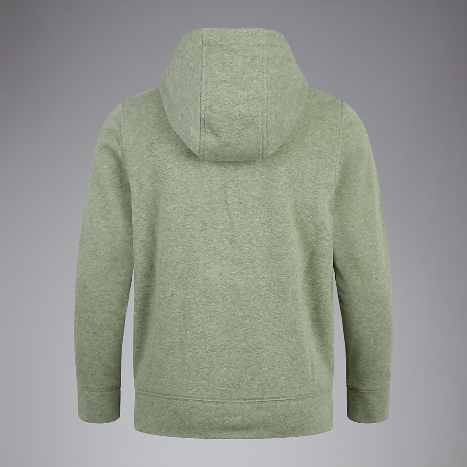 JUNIOR UNISEX FULL ZIP PRINTED HOODY GREEN