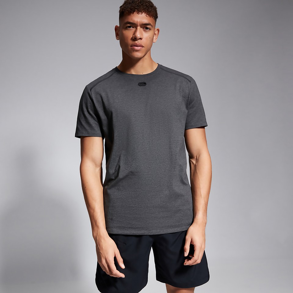 MENS COTTON/POLY TRAINING TEE GREY MARL