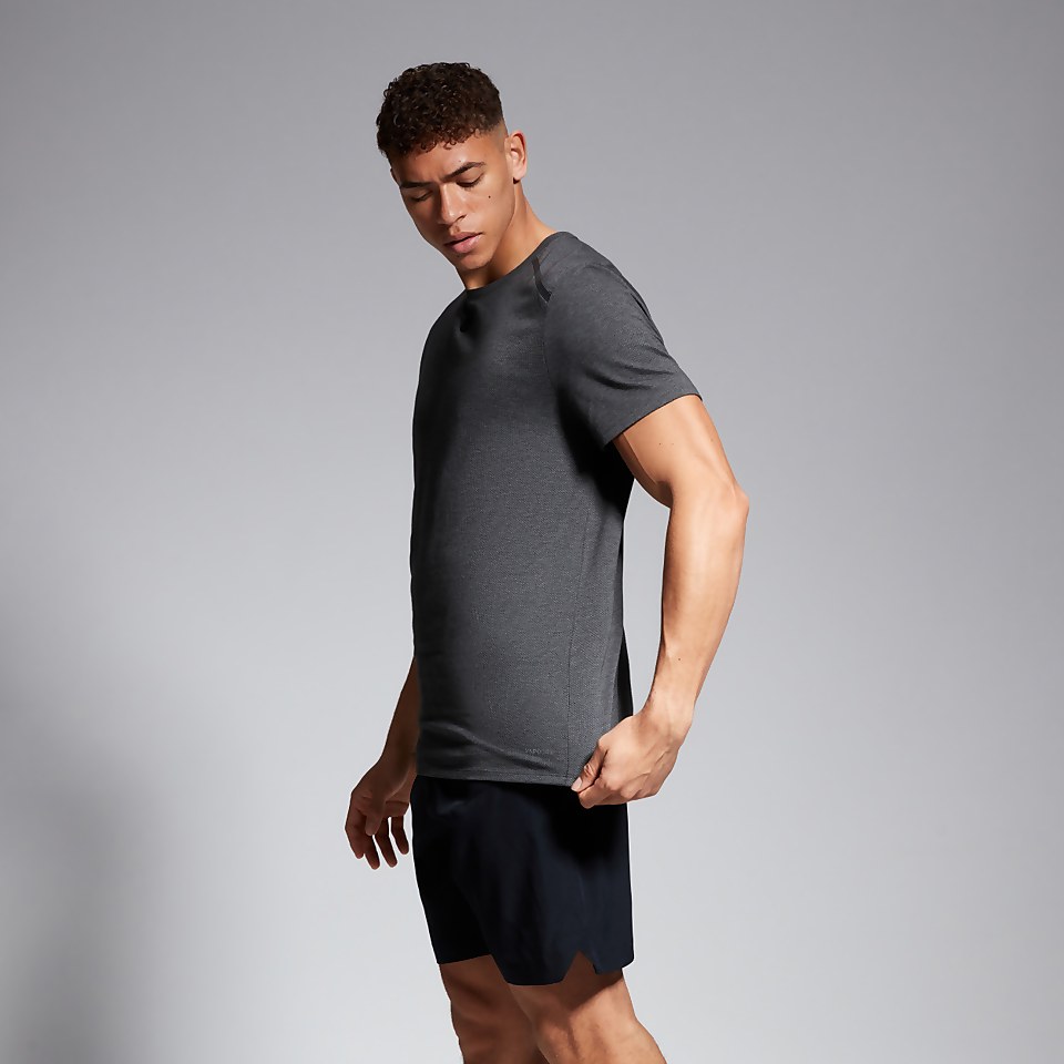 MENS COTTON/POLY TRAINING TEE GREY MARL