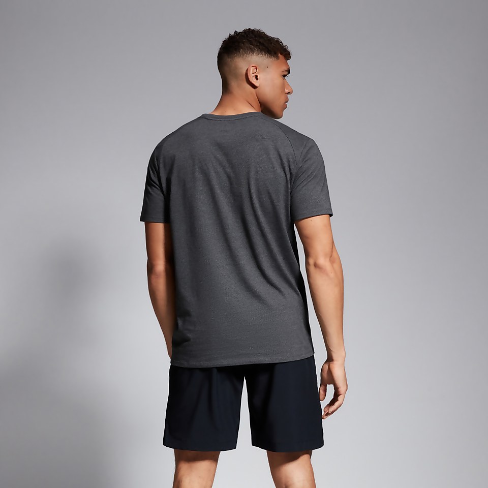 MENS COTTON/POLY TRAINING TEE GREY MARL