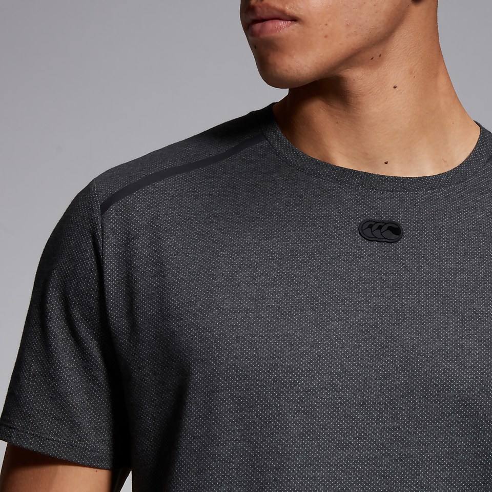 MENS COTTON/POLY TRAINING TEE GREY MARL