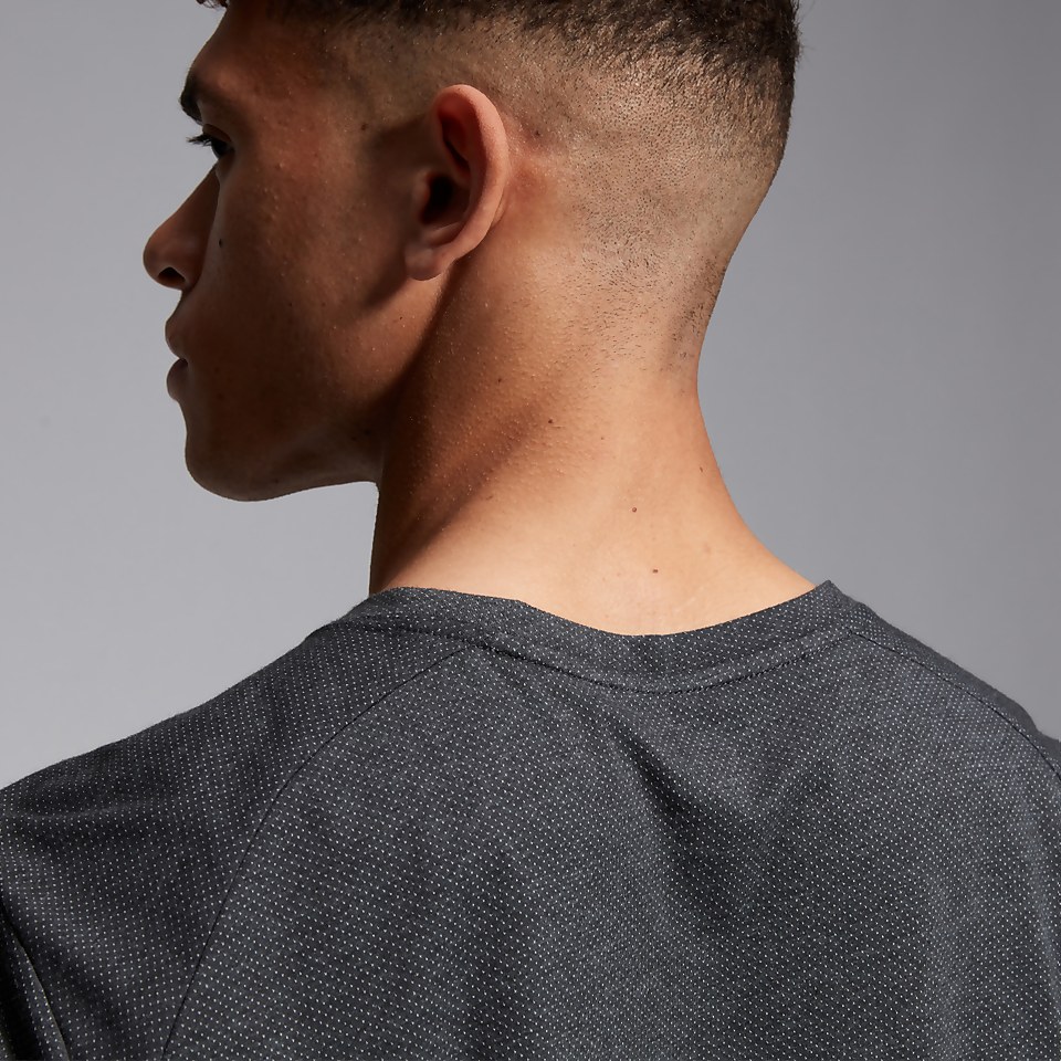 MENS COTTON/POLY TRAINING TEE GREY MARL