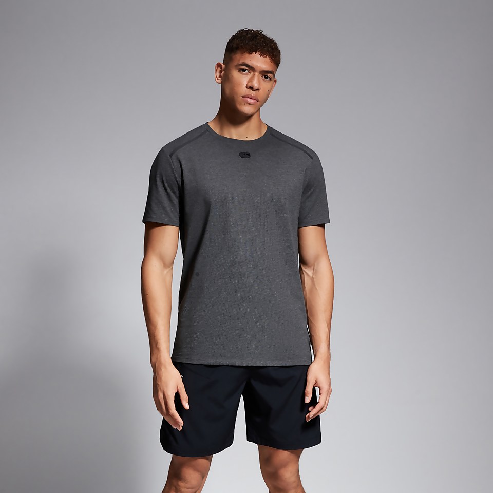MENS COTTON/POLY TRAINING TEE GREY MARL