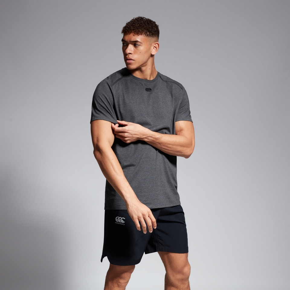 CANTERBURY COT/POL SS TRAINING TEE AM GREY