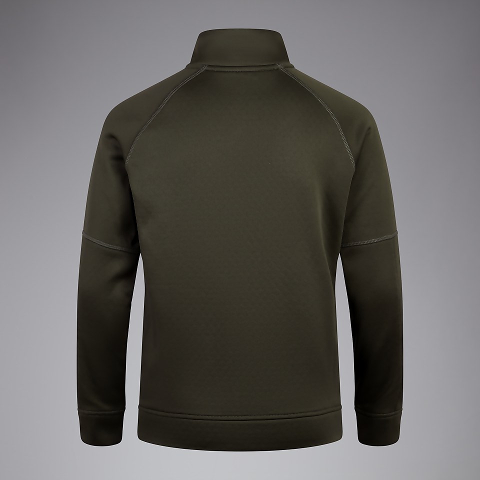 JUNIOR UNISEX 1/2 ZIP THERMOREG FLEECE GREEN