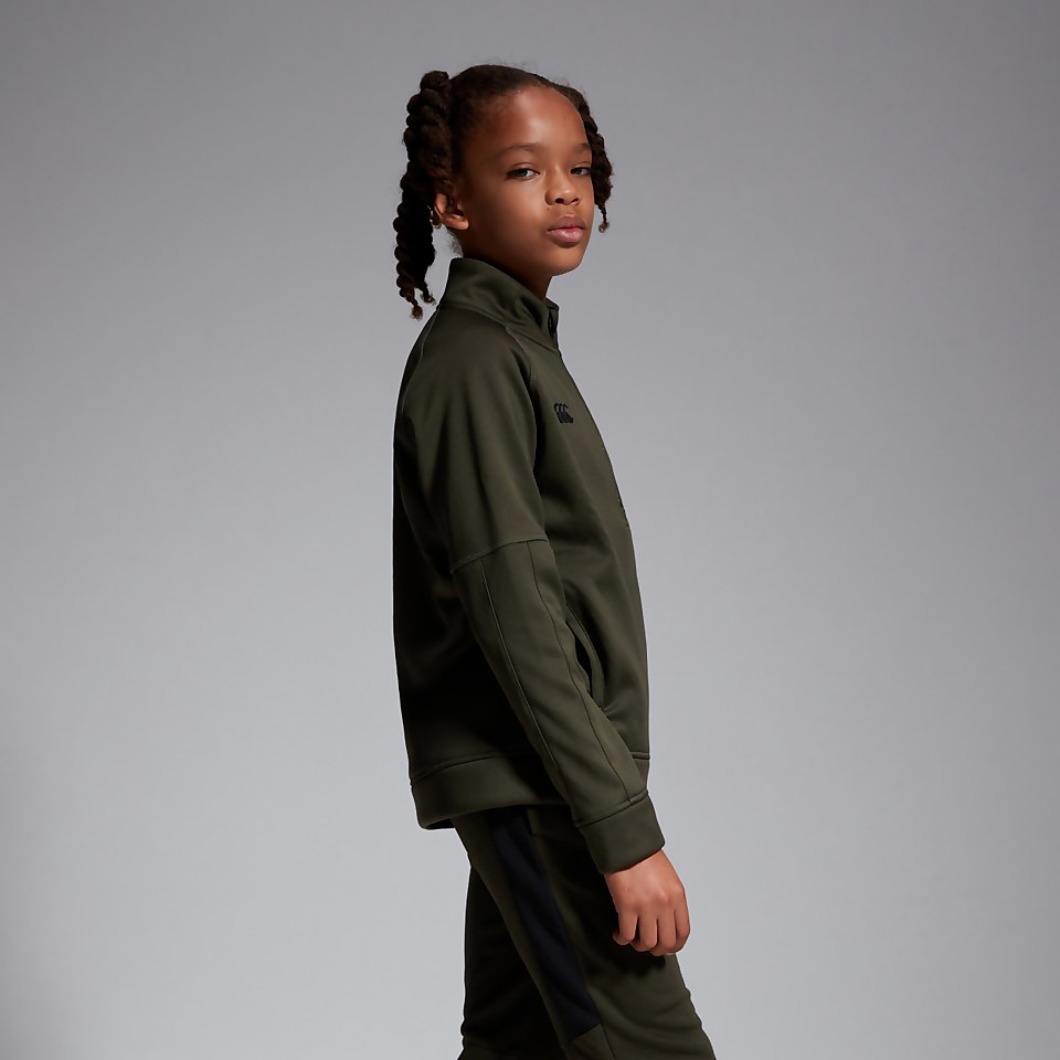 JUNIOR UNISEX 1/2 ZIP THERMOREG FLEECE GREEN