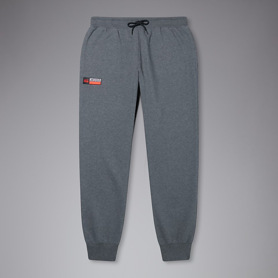 MENS TAPERED FLEECE CUFFPANT GREY MARL