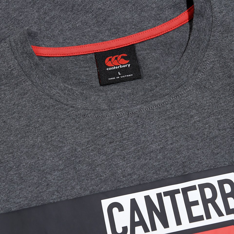 MENS COTTON LOGO TEE GREY MARL
