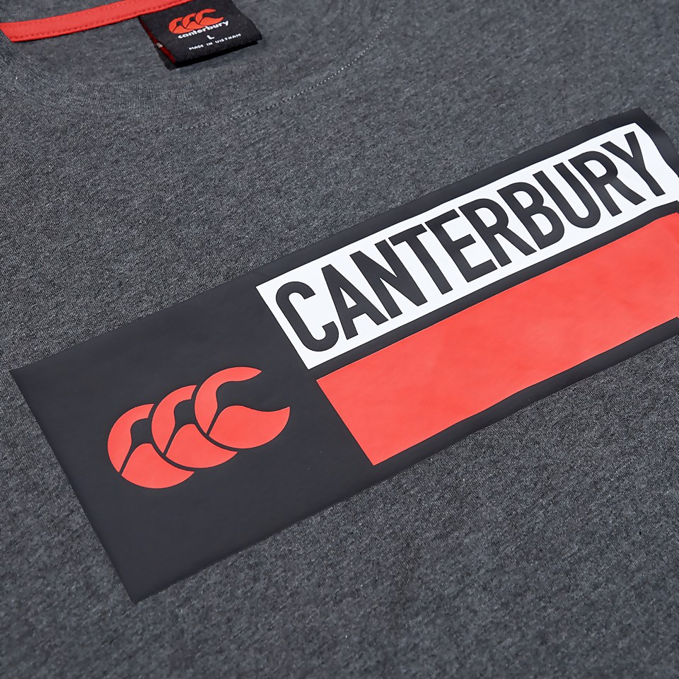 MENS COTTON LOGO TEE GREY MARL