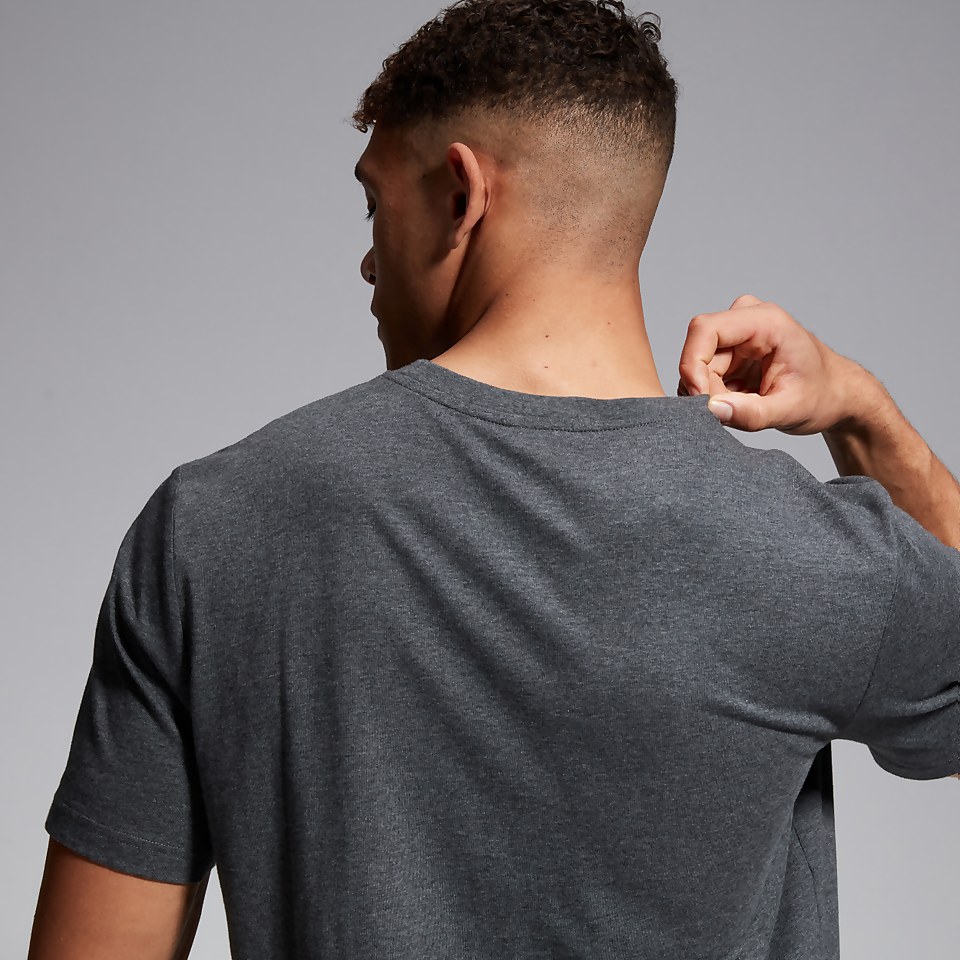 MENS COTTON LOGO TEE GREY MARL