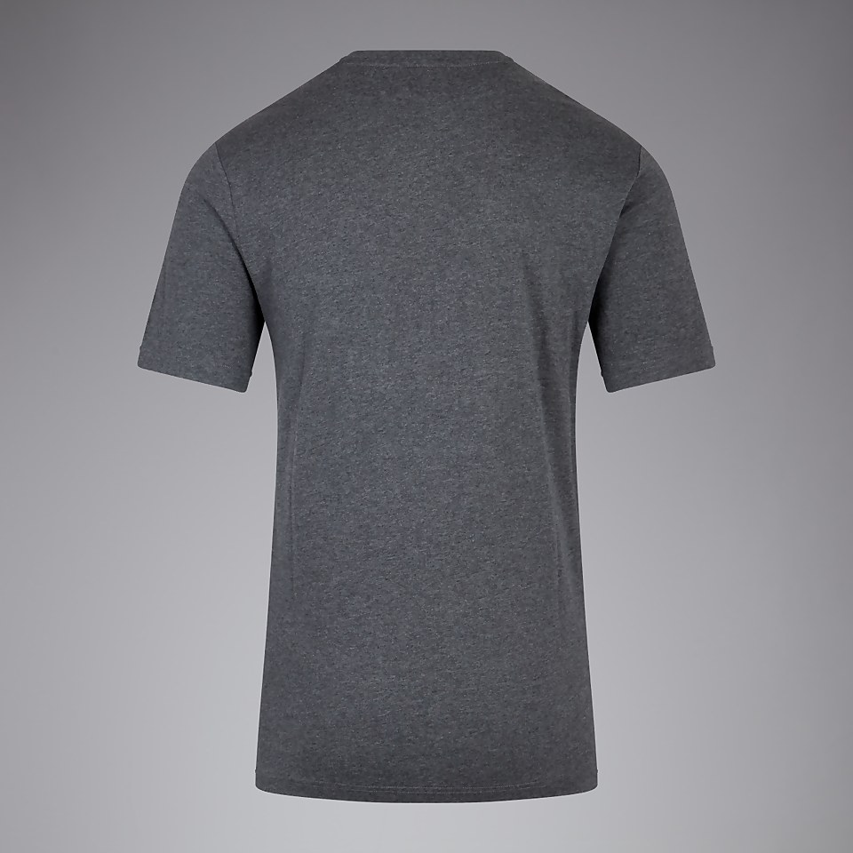 MENS COTTON LOGO TEE GREY MARL