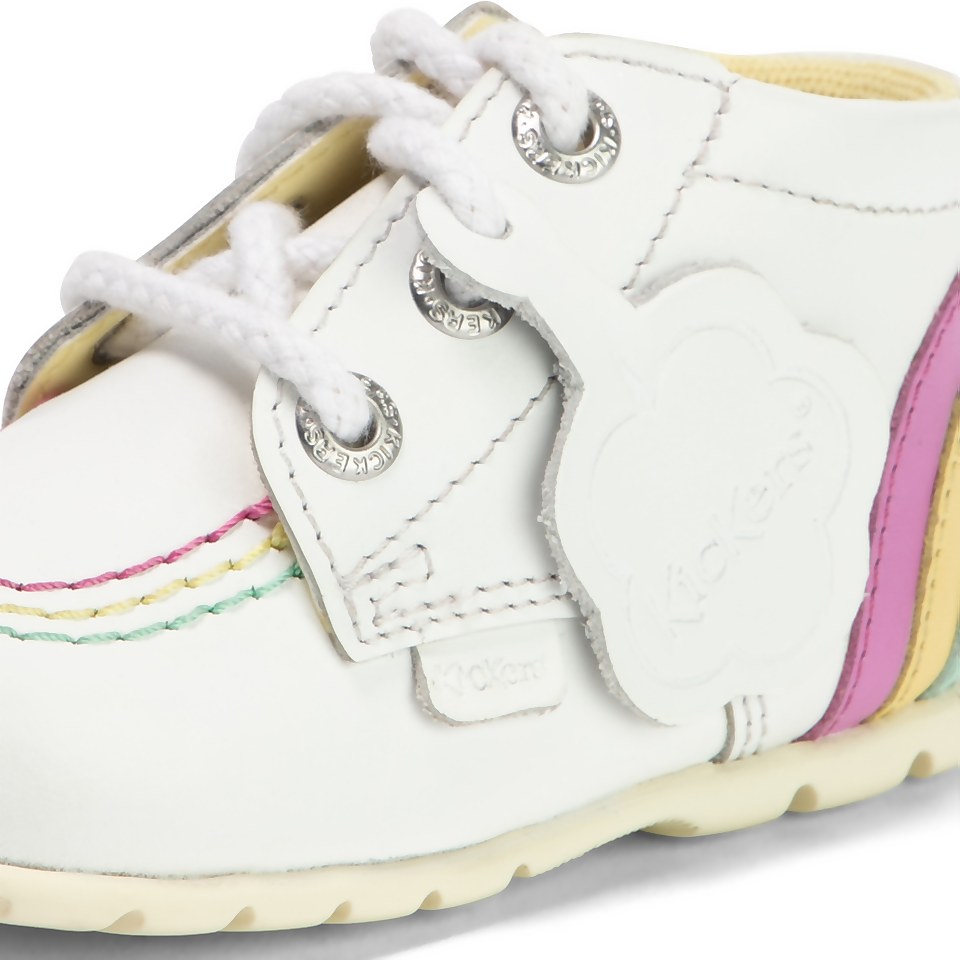 Baby Kick Hi Rainbow Leather White