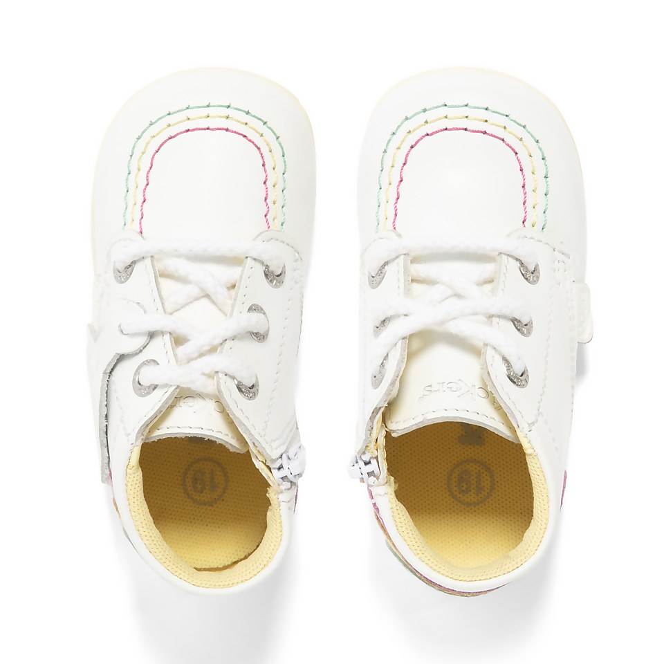 Baby Kick Hi Rainbow Leather White