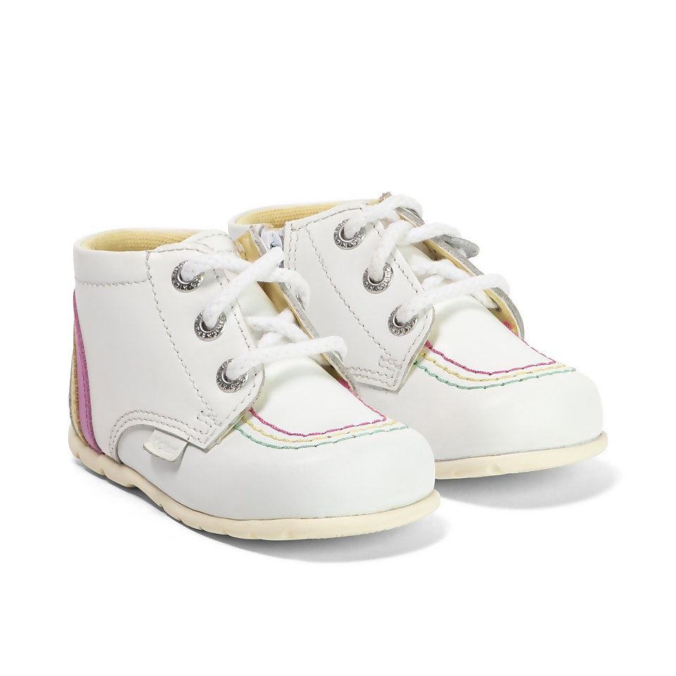 Baby Kick Hi Rainbow Leather White
