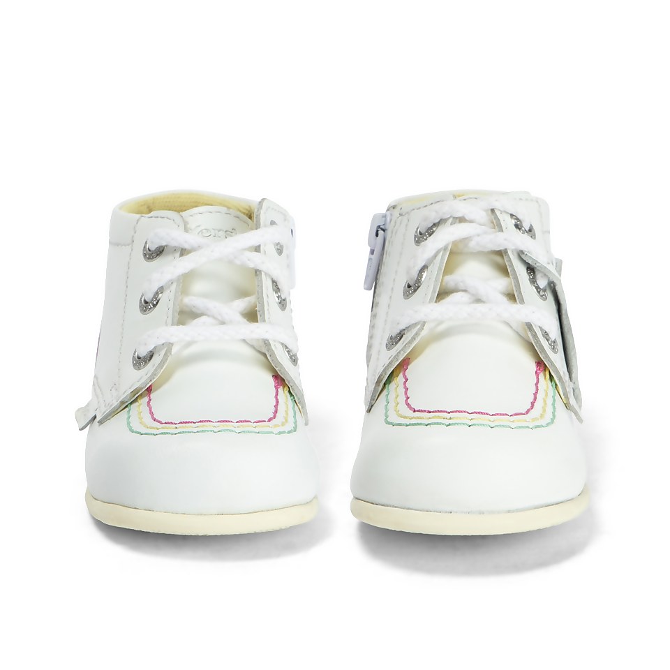 Baby Kick Hi Rainbow Leather White