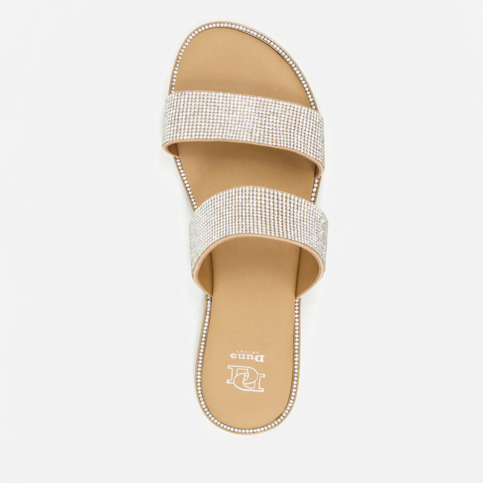 Dune flat sparkly sandals online