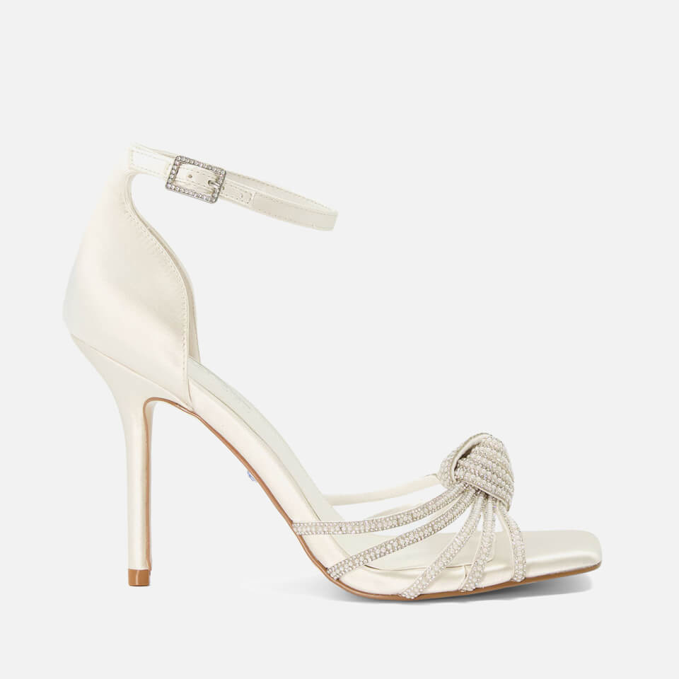 Dune Morella Embellished Satin Heeled Sandals - UK 3