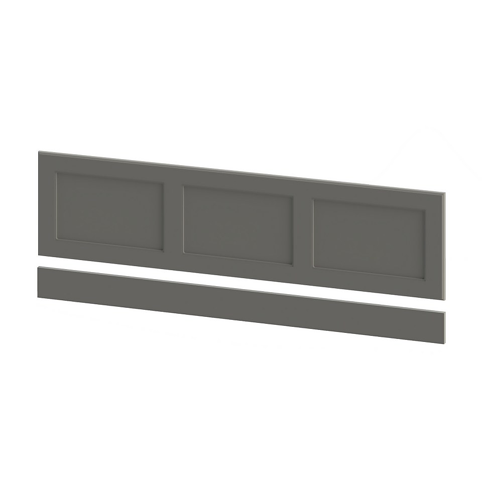 Bathstore Savoy 1700mm Side Bath Panel Light Grey Homebase