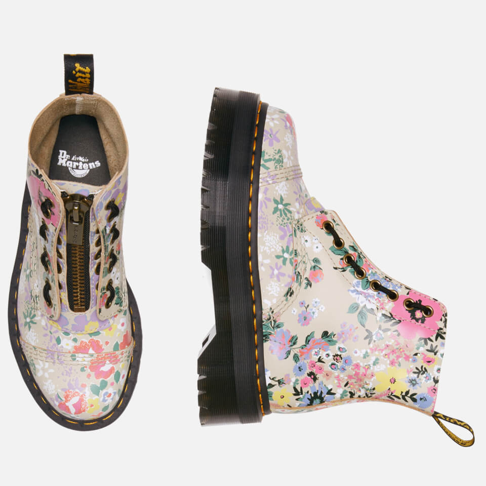 Dr. Martens Women's Sinclair Leather Zip Front Boots - Floral Mash Up ...