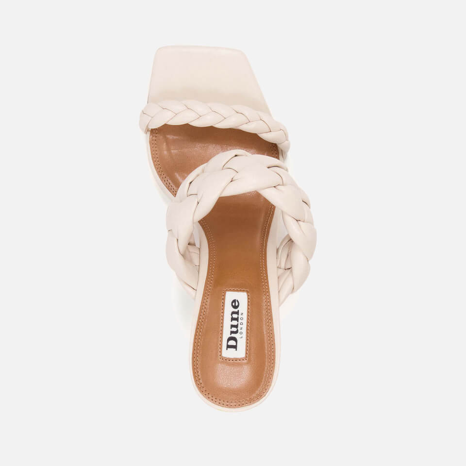 Dune Message Braided Leather Heeled Mules