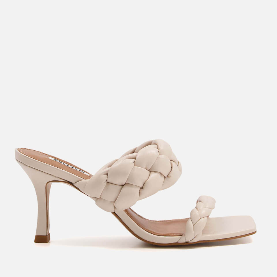 Dune Message Braided Leather Heeled Mules
