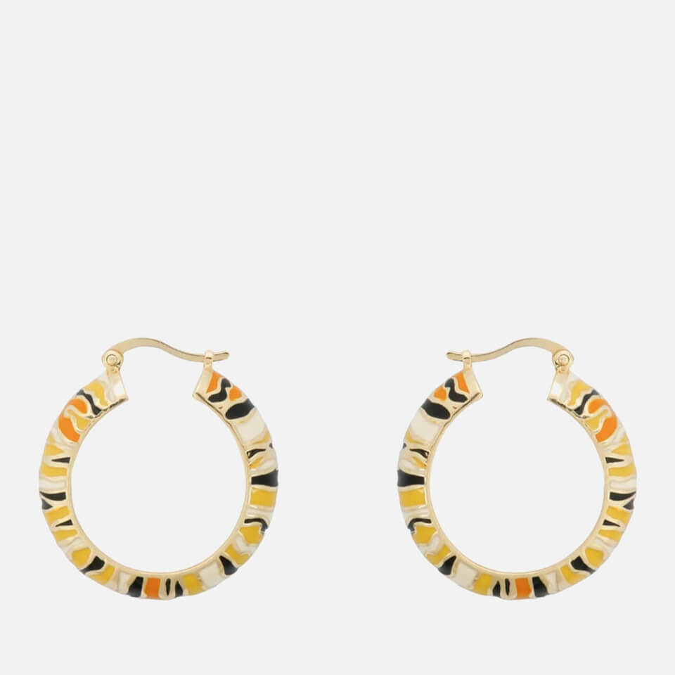 anna + nina Garden Tiger Gold-Plated Hoop Earrings