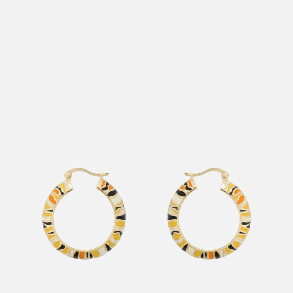 anna + nina Garden Tiger Gold-Plated Hoop Earrings