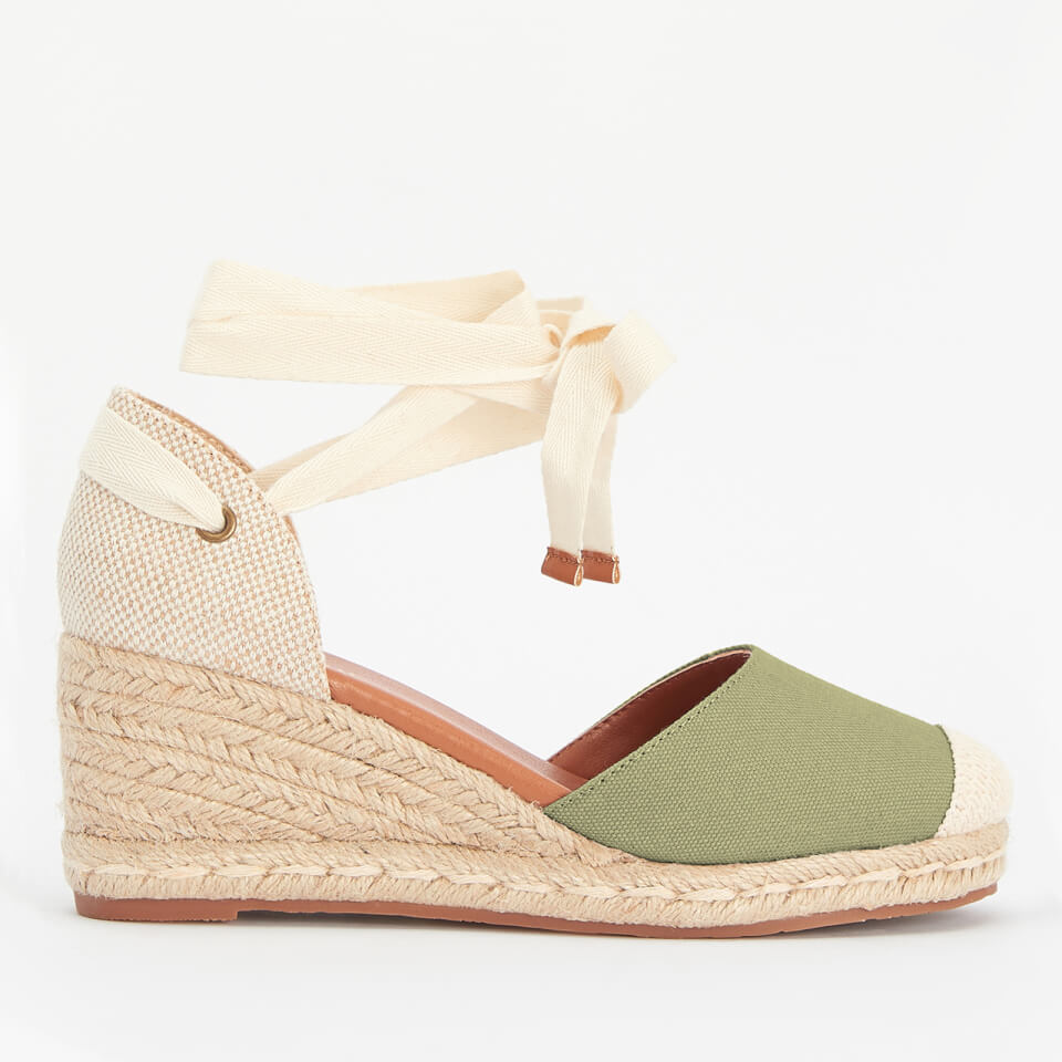 Barbour Candice Tied-Up Canvas Espadrilles | Worldwide Delivery | Allsole