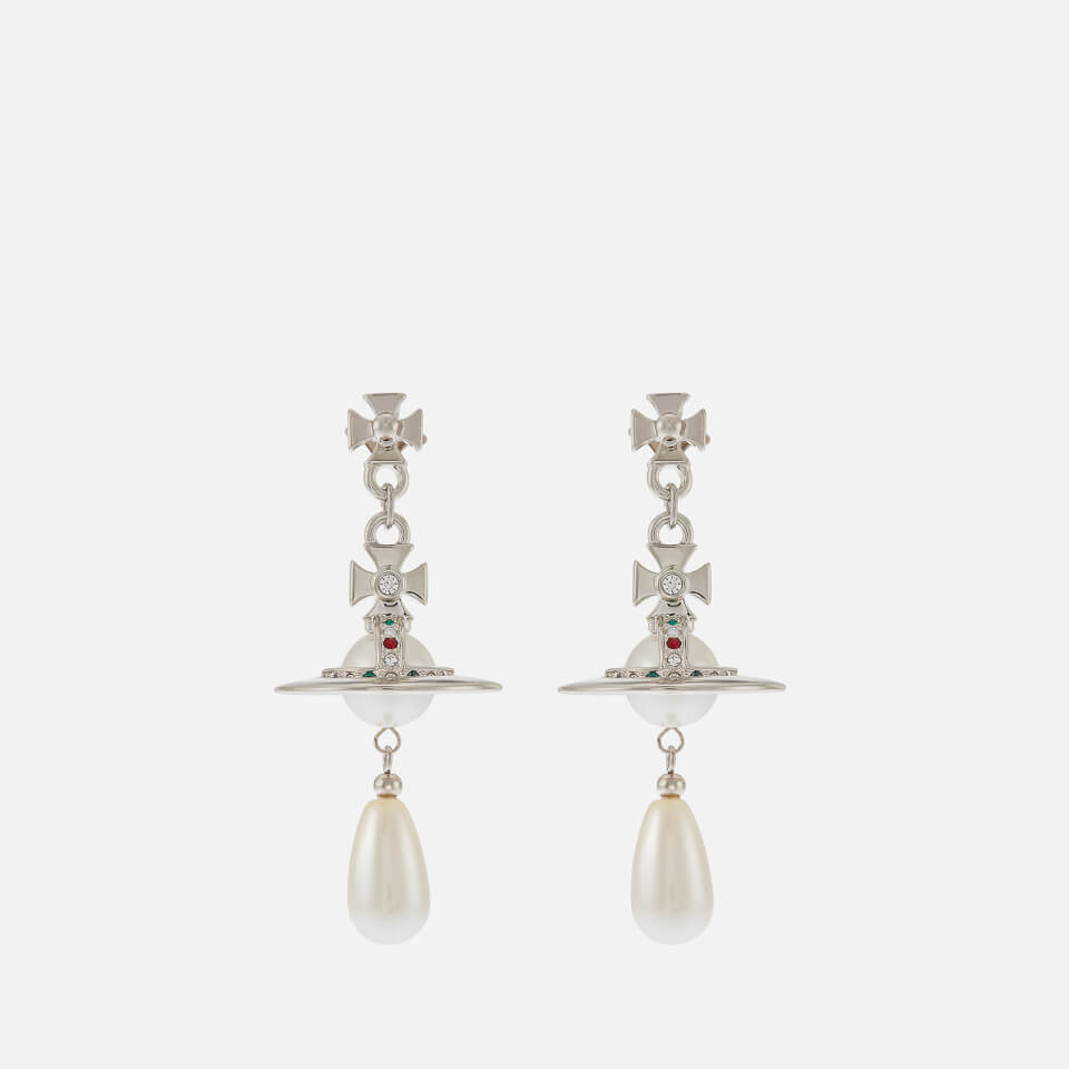 Vivienne Westwood Brass and Faux Pearl Earrings