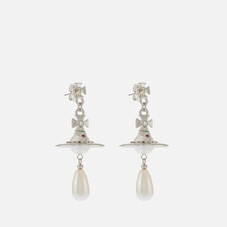 Vivienne Westwood Brass and Faux Pearl Earrings