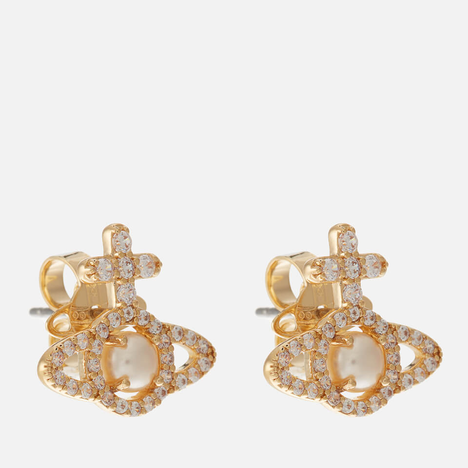 Vivienne Westwood Olympia Faux Pearl and Brass Earrings