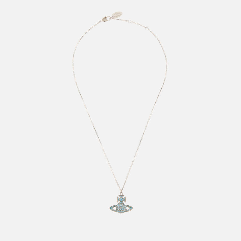 Vivienne Westwood Francette Platinum And Aquamarine Necklace