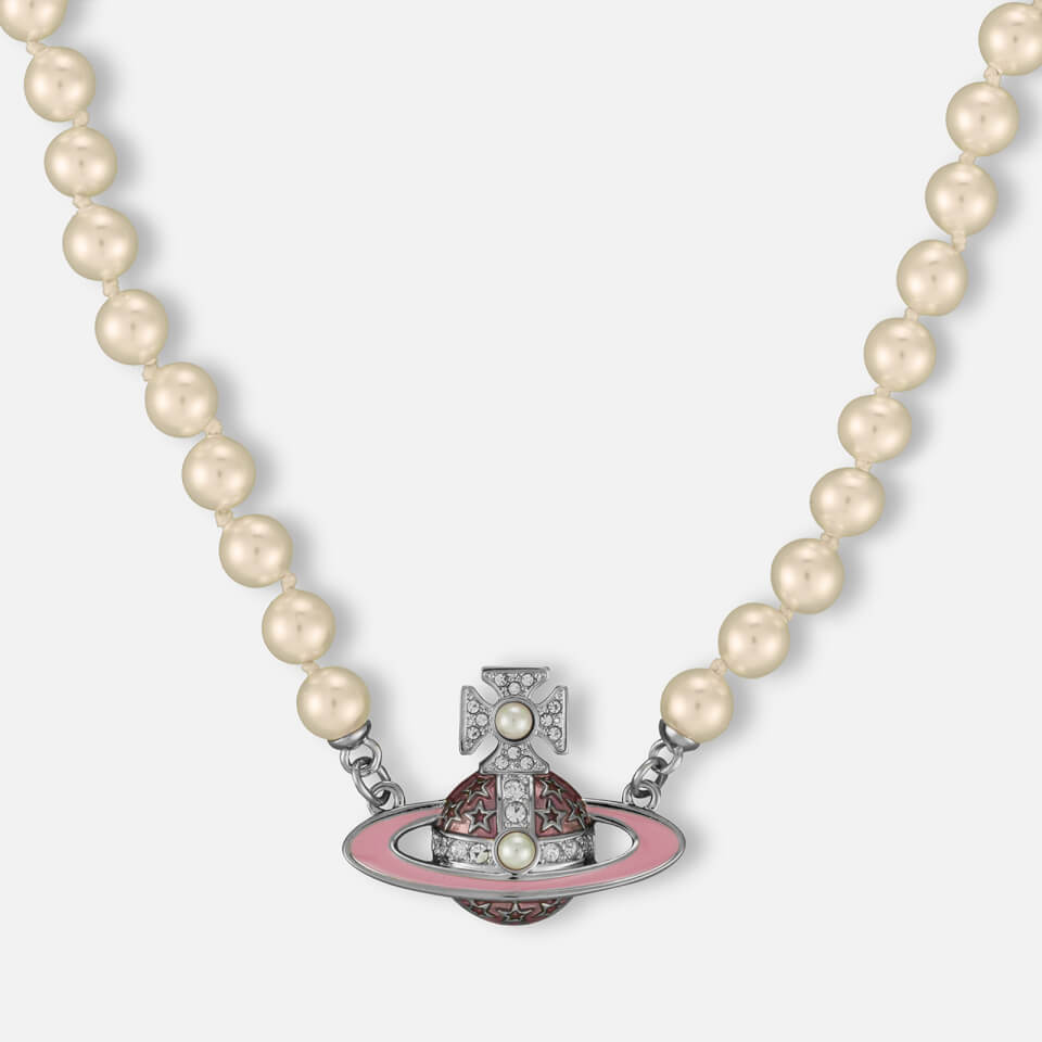 Vivienne westwood store necklace pearl silver
